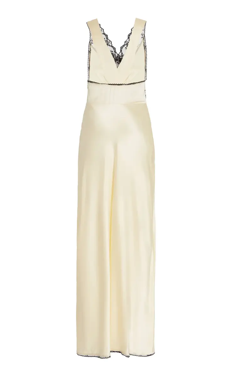 SIR. Willa Lace-Trimmed Cutout Silk Maxi Dress | Thumbnail 6 SIR. Willa Lace-Trimmed Cutout Silk Maxi Dress | Thumbnail 6