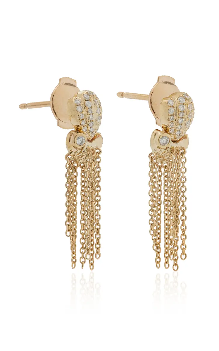 Yvonne Léon Octupus 9K Yellow Gold Diamond Earrings | Thumbnail 3 Yvonne Léon Octupus 9K Yellow Gold Diamond Earrings | Thumbnail 3
