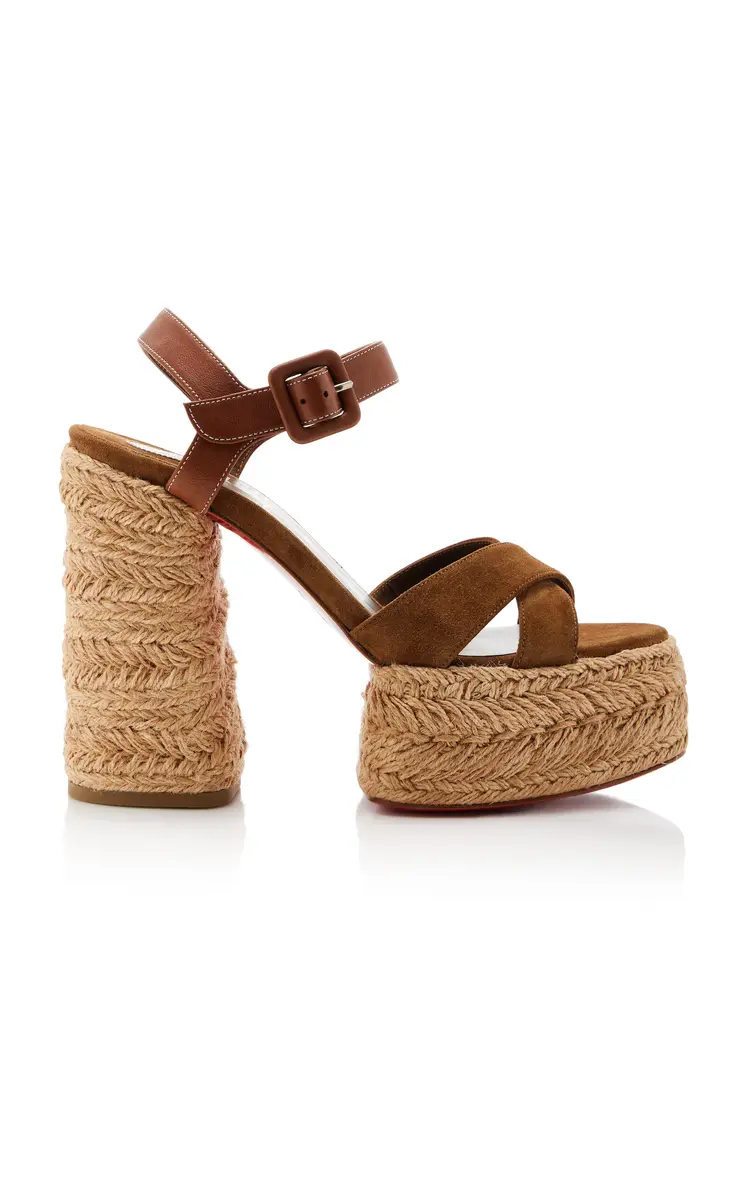 Christian Louboutin Super Calakala 130mm Suede Platform Sandals | Image 1 Christian Louboutin Super Calakala 130mm Suede Platform Sandals | Image 1