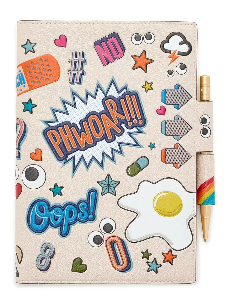 Anya Hindmarch Sticker Leather A5 Journal