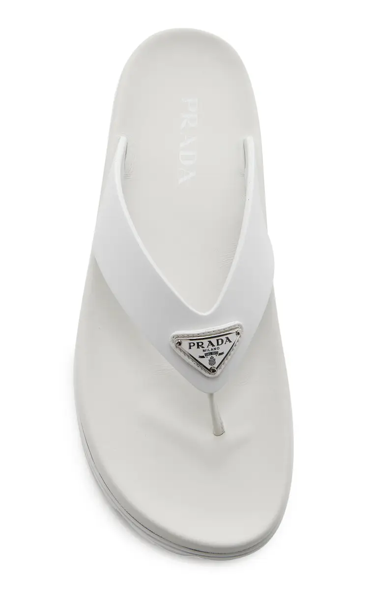 Prada Leather Flip-Flop Sandals | Thumbnail 3 Prada Leather Flip-Flop Sandals | Thumbnail 3