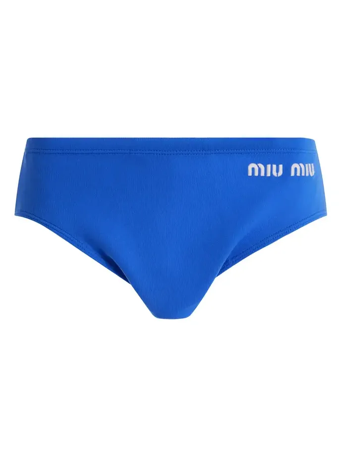 Miu Miu Logo-Knit Nylon Panties