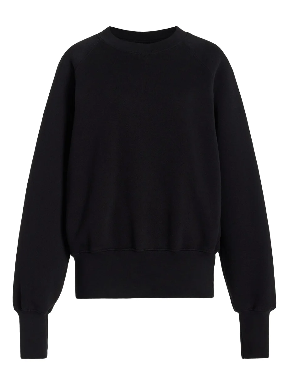 Les Tien Linda Classic Raglan-Sleeve Cotton Sweatshirt