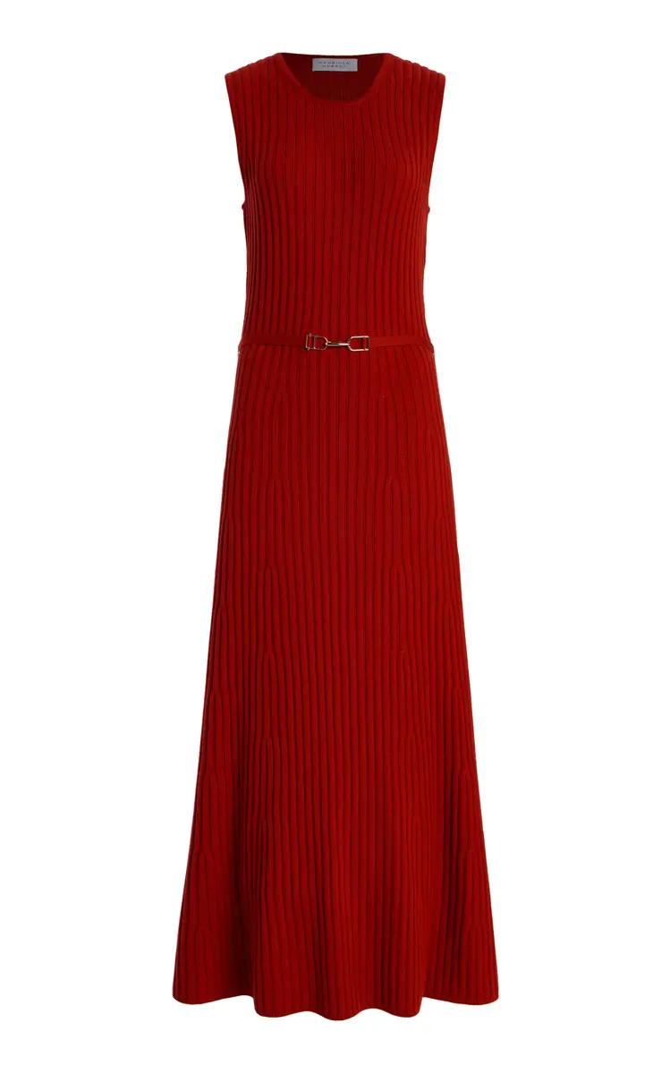 Gabriela Hearst Meier Belted Knit Cashmere-Silk Midi Dress | Image 1 Gabriela Hearst Meier Belted Knit Cashmere-Silk Midi Dress | Image 1