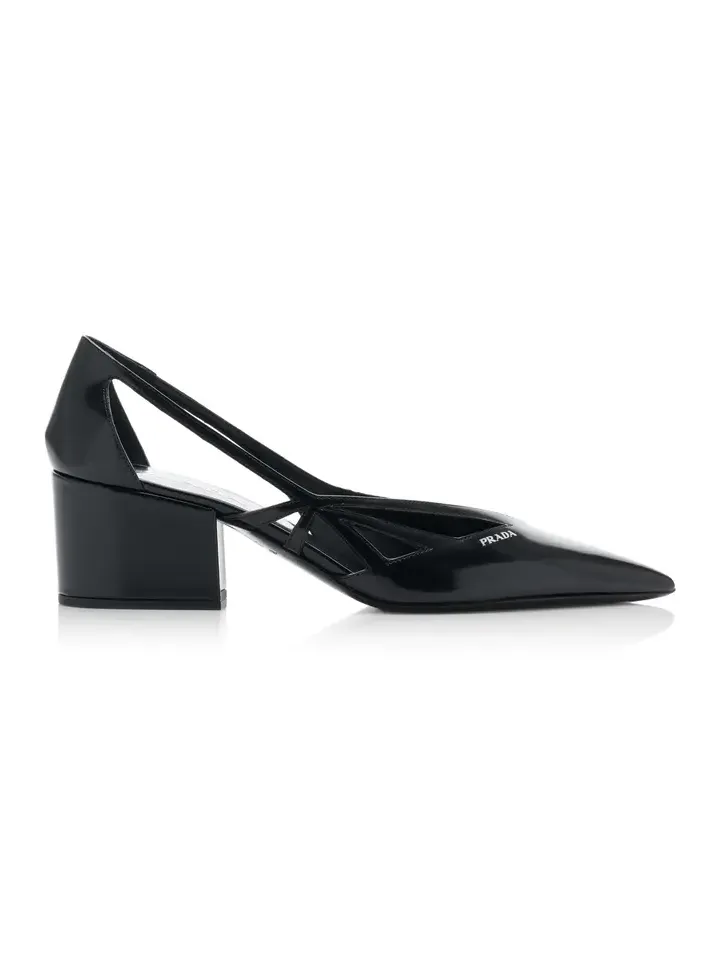 Prada Cutout Leather Pumps