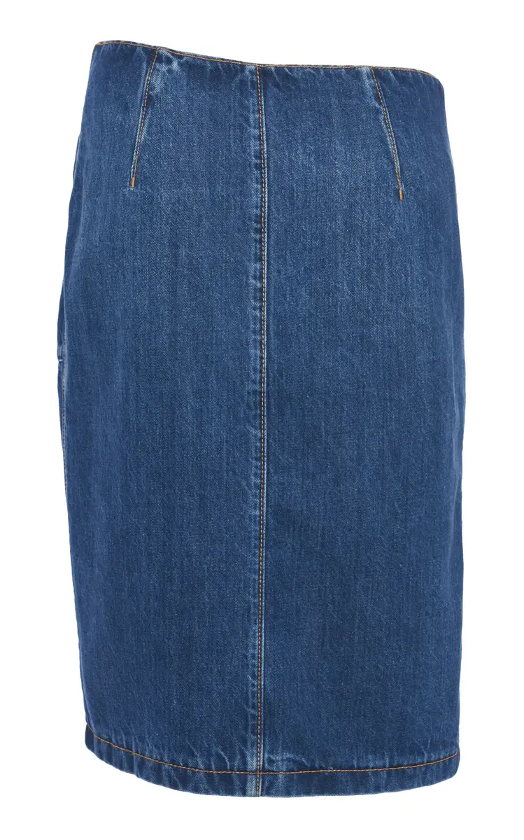 Nensi Dojaka Asymmetric-Zip Cotton Midi Skirt | Thumbnail 5 Nensi Dojaka Asymmetric-Zip Cotton Midi Skirt | Thumbnail 5