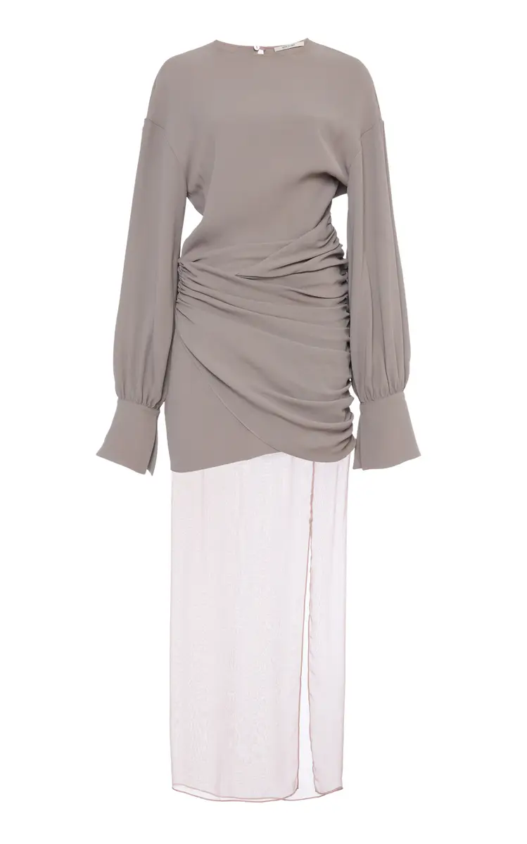 Nensi Dojaka Drop-Waist Midi Dress | Image 1 Nensi Dojaka Drop-Waist Midi Dress | Image 1