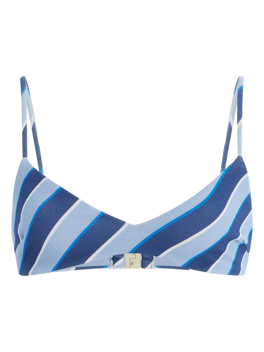 Zulu & Zephyr Striped Bralette Bikini Top