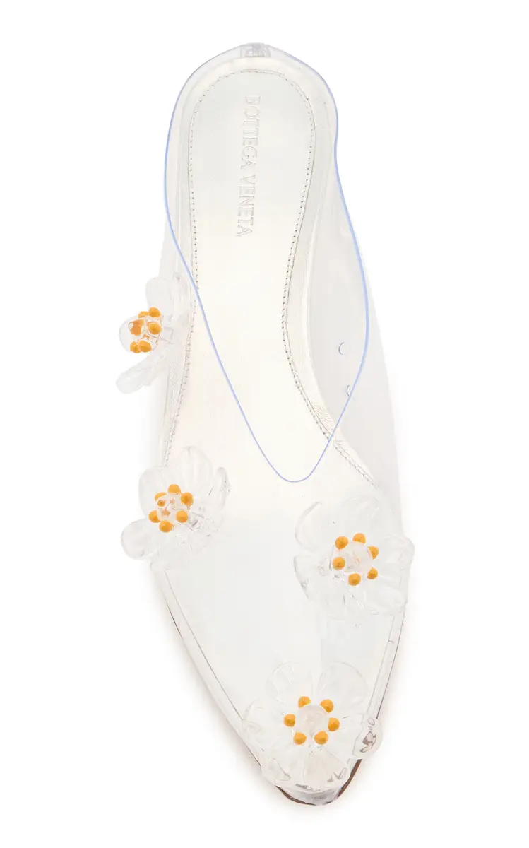 Bottega Veneta Floral-Appliquéd Plexi Mule Pumps | Thumbnail 3 Bottega Veneta Floral-Appliquéd Plexi Mule Pumps | Thumbnail 3
