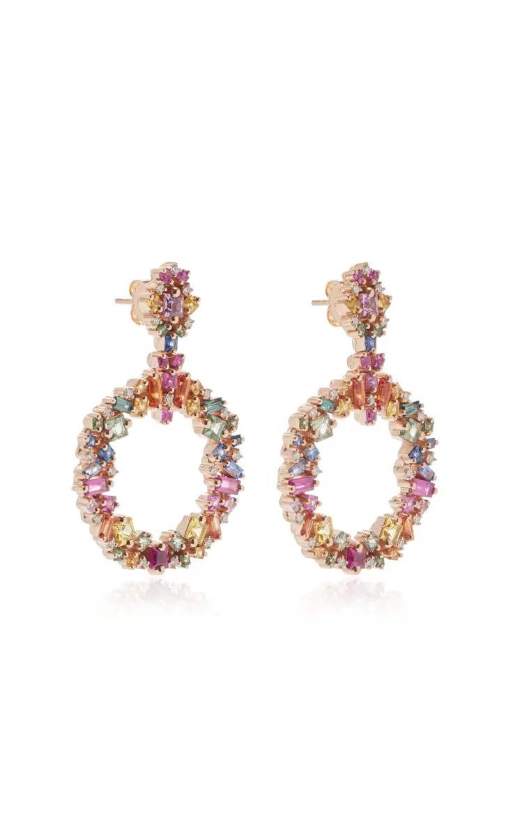 Suzanne Kalan La Fantaisie 18K Rose Gold Sapphire Earrings | Thumbnail 3 Suzanne Kalan La Fantaisie 18K Rose Gold Sapphire Earrings | Thumbnail 3