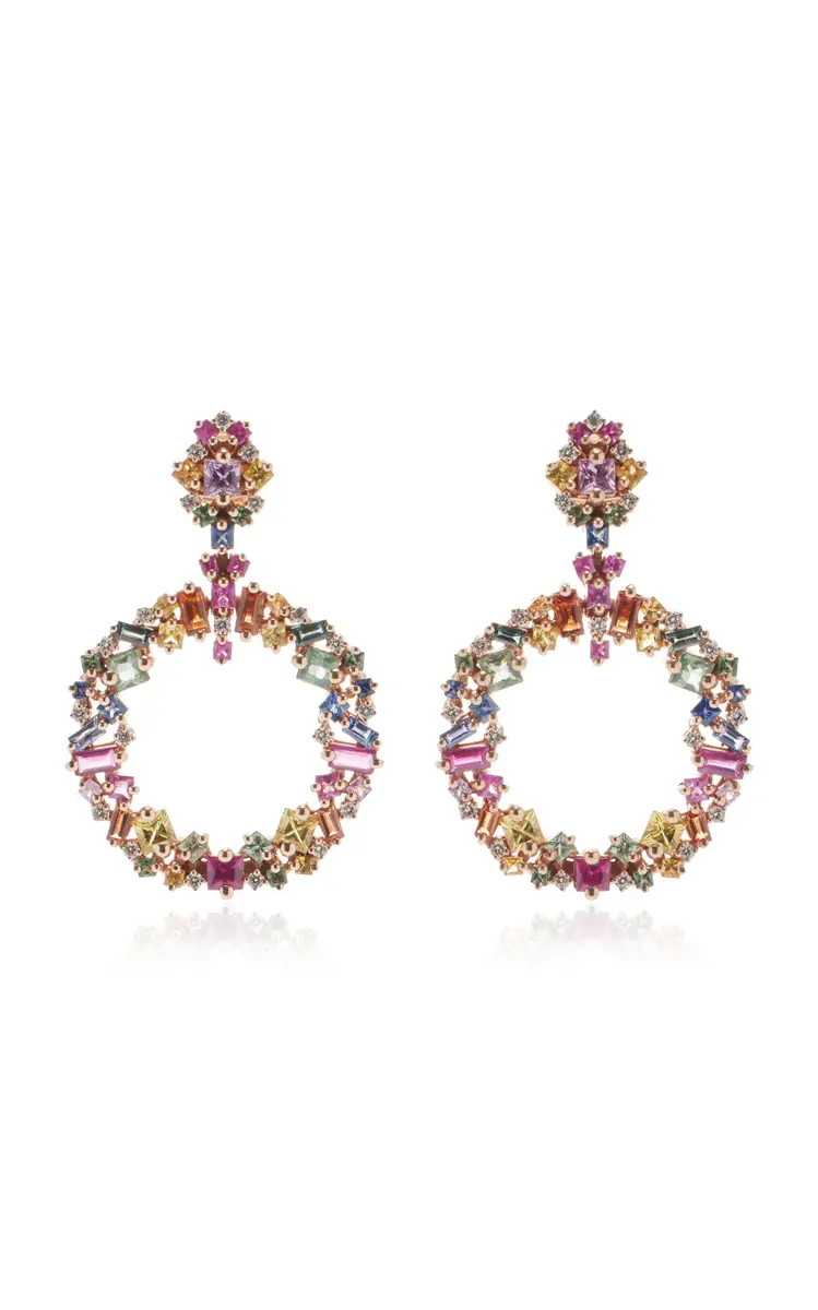 Suzanne Kalan La Fantaisie 18K Rose Gold Sapphire Earrings | Thumbnail 4 Suzanne Kalan La Fantaisie 18K Rose Gold Sapphire Earrings | Thumbnail 4