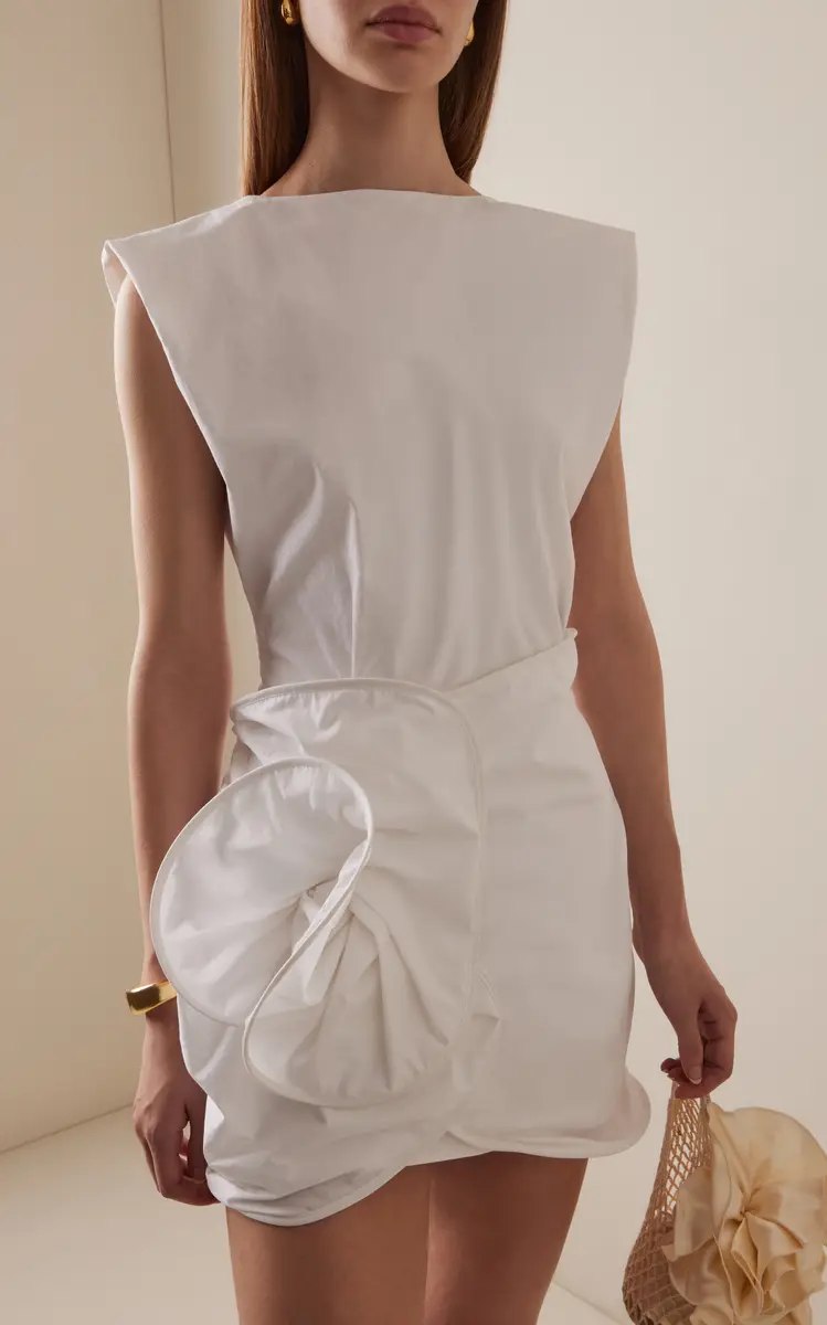 Magda Butrym Exclusive Riviera Rose-Detailed Cotton Mini Dress | Thumbnail 2
