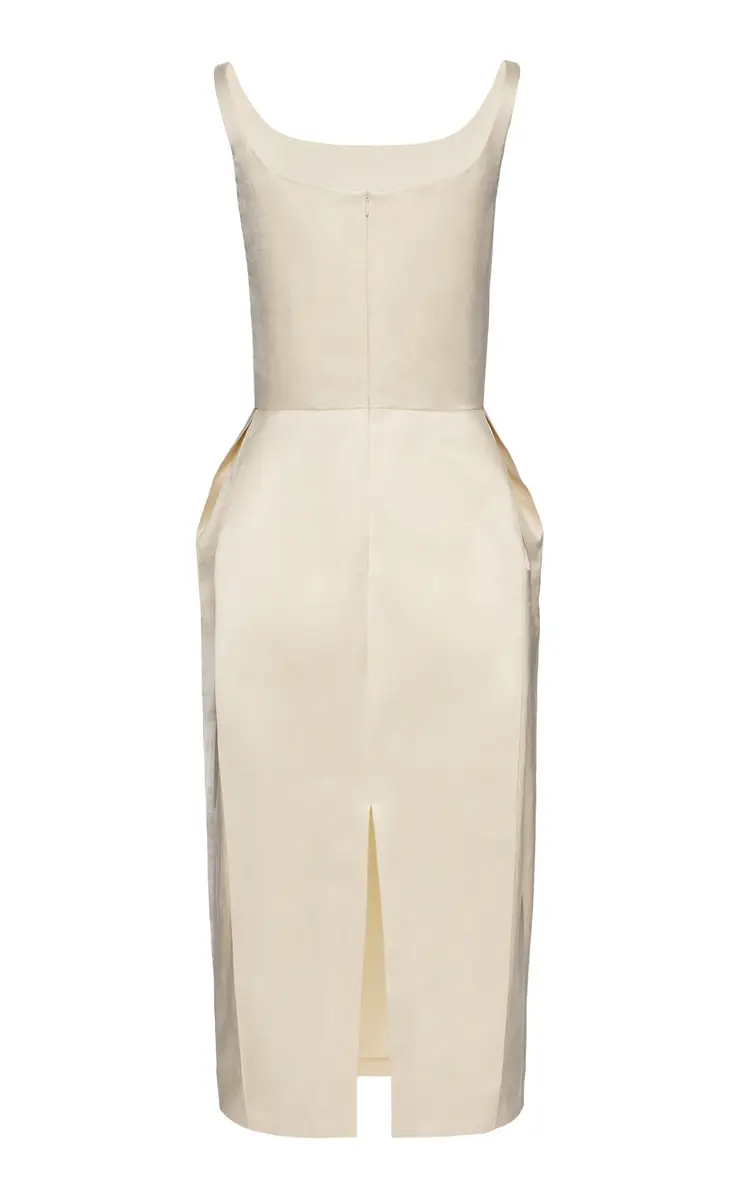 Magda Butrym Linen-Blend Midi Dress | Thumbnail 5 Magda Butrym Linen-Blend Midi Dress | Thumbnail 5