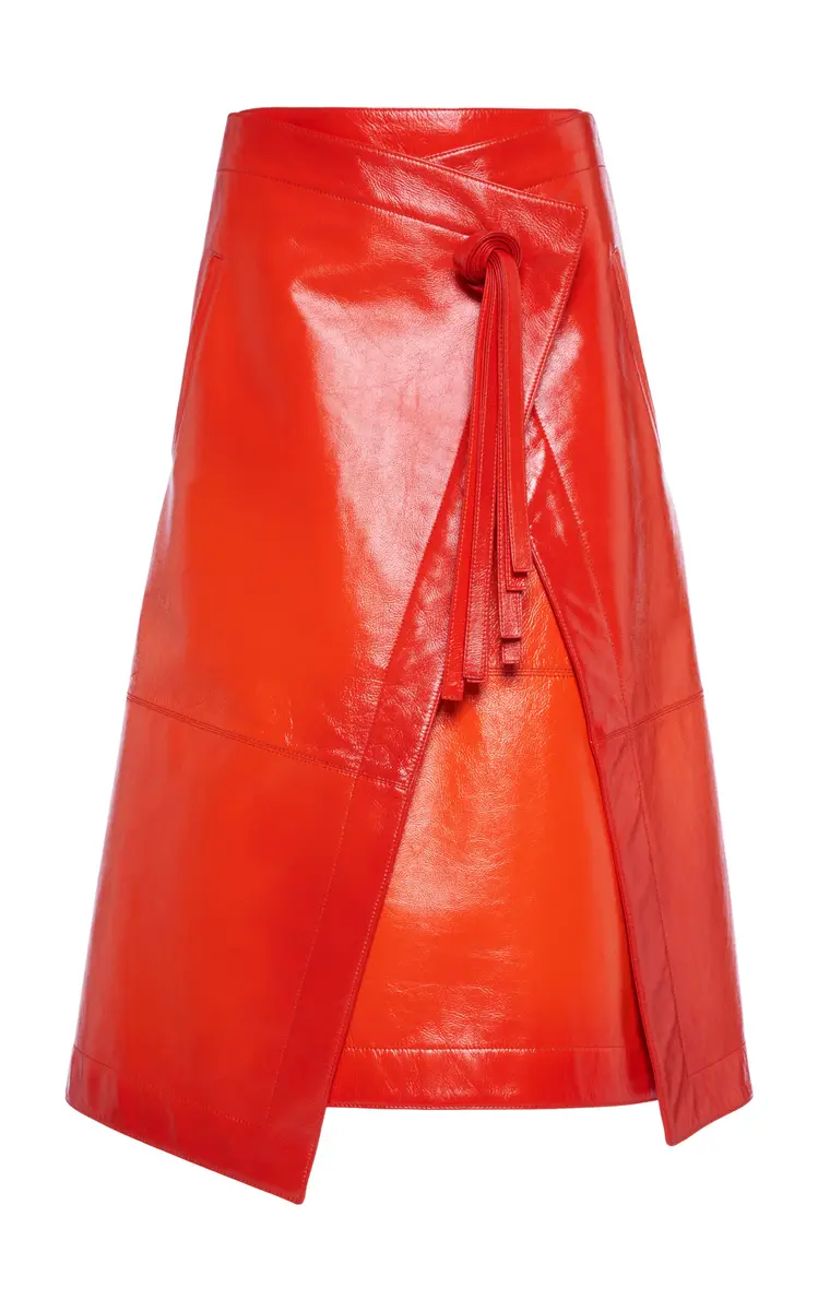 Bottega Veneta Degrade-Leather Midi Wrap Skirt | Thumbnail 6 Bottega Veneta Degrade-Leather Midi Wrap Skirt | Thumbnail 6