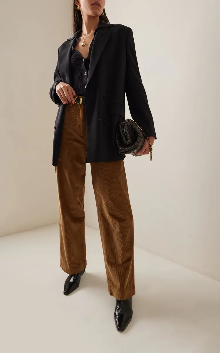House of Dagmar Organic Cotton Corduroy Wide-Leg Pants | Thumbnail 2