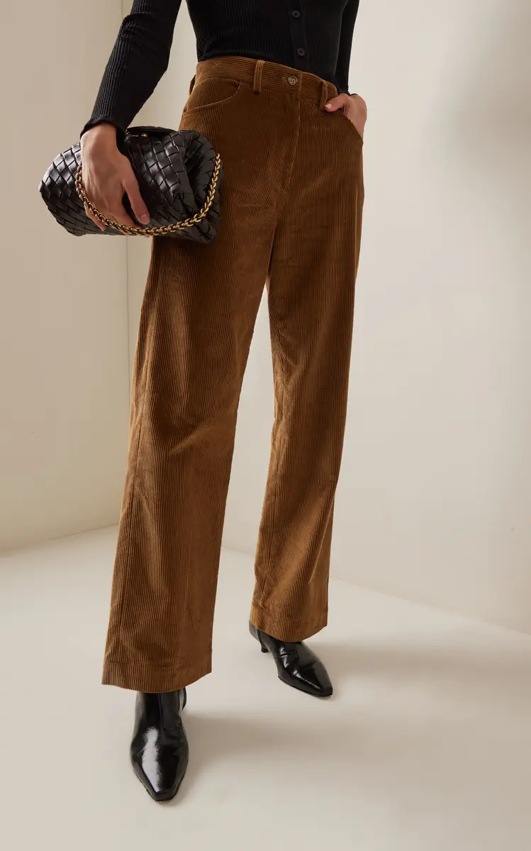 House of Dagmar Organic Cotton Corduroy Wide-Leg Pants | Thumbnail 3