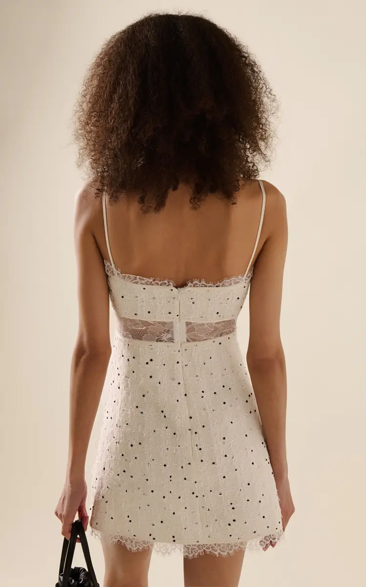 Giambattista Valli Lace-Trimmed Wool Boucle Mini Dress | Thumbnail 4 Giambattista Valli Lace-Trimmed Wool Boucle Mini Dress | Thumbnail 4