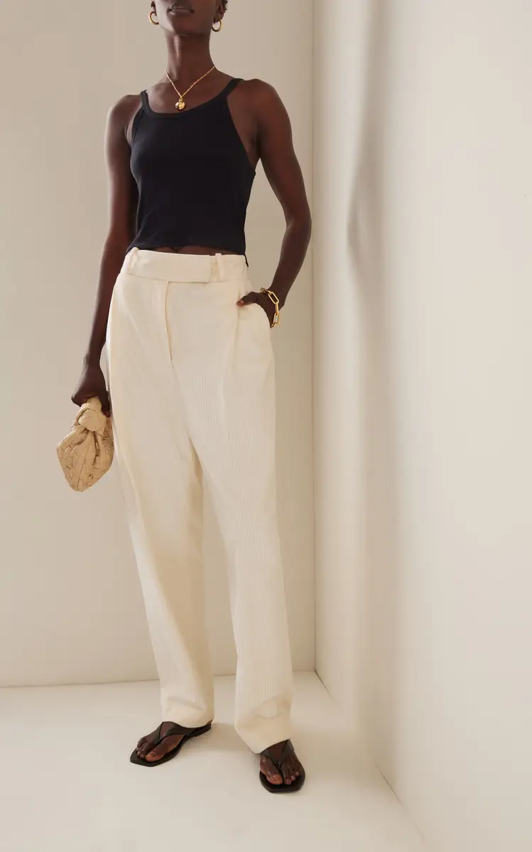 ÉTERNE Ribbed Cotton Tank Top | Thumbnail 4