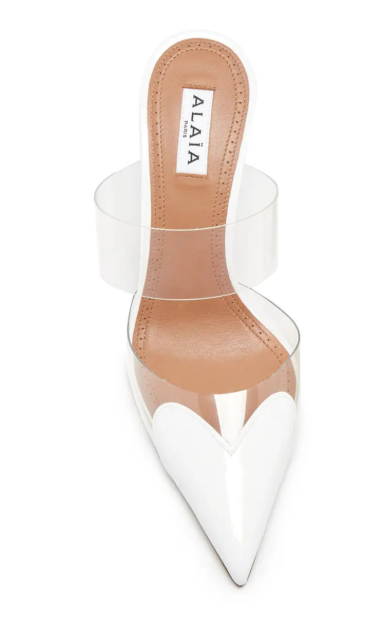 Alaïa Le Cœur PVC; Leather Mules | Thumbnail 3