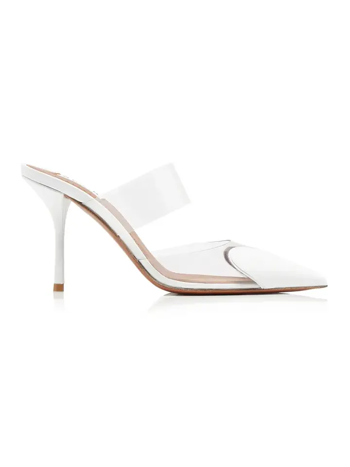 Le Cœur PVC; Leather Mules