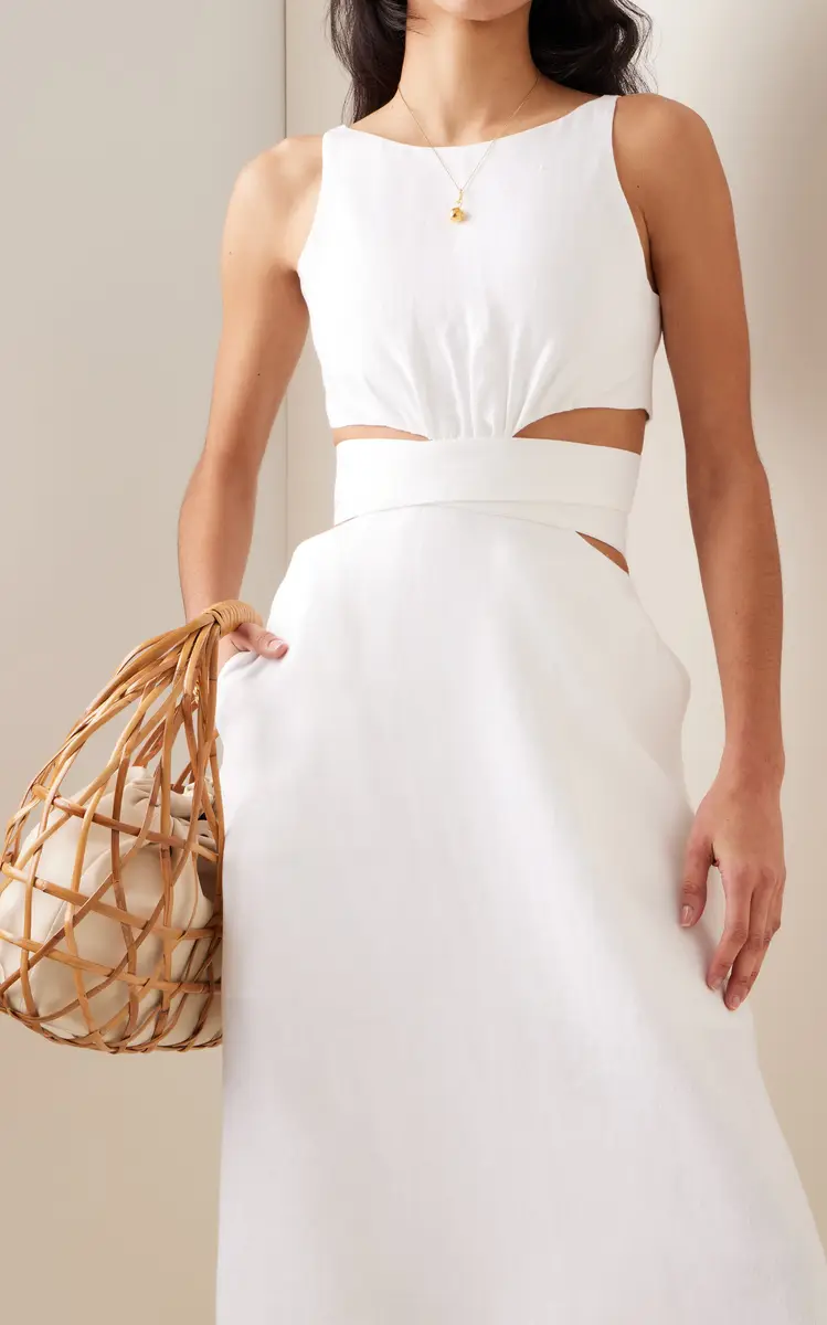 Bondi Born Comino Cutout Organic Linen Maxi Dress | Thumbnail 3 Bondi Born Comino Cutout Organic Linen Maxi Dress | Thumbnail 3