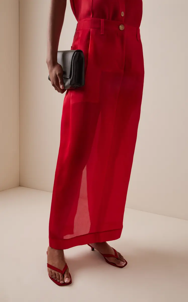 Khaite Lucian Pleated Silk-Organza Maxi Skirt | Thumbnail 3 Khaite Lucian Pleated Silk-Organza Maxi Skirt | Thumbnail 3