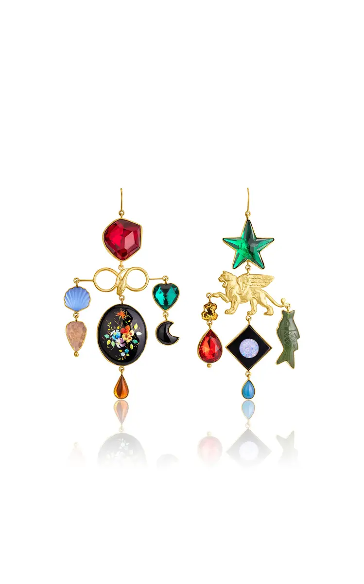 Grainne Morton 18K Gold Plated Silver and Mixed Materials Menagerie Earrings | Thumbnail 6 Grainne Morton 18K Gold Plated Silver and Mixed Materials Menagerie Earrings | Thumbnail 6