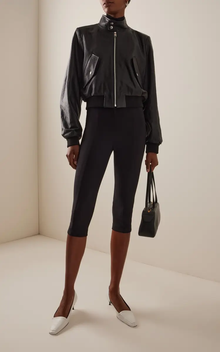 FRAME Harrington Leather Bomber Jacket | Thumbnail 3