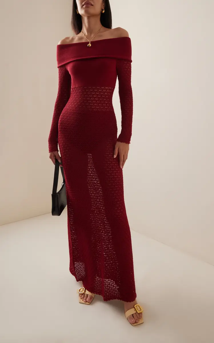Posse Exclusive Romy Knit Off-The-Shoulder Maxi Dress | Thumbnail 2 Posse Exclusive Romy Knit Off-The-Shoulder Maxi Dress | Thumbnail 2