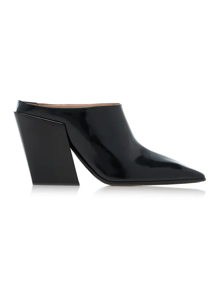 Leather Mule Pumps
