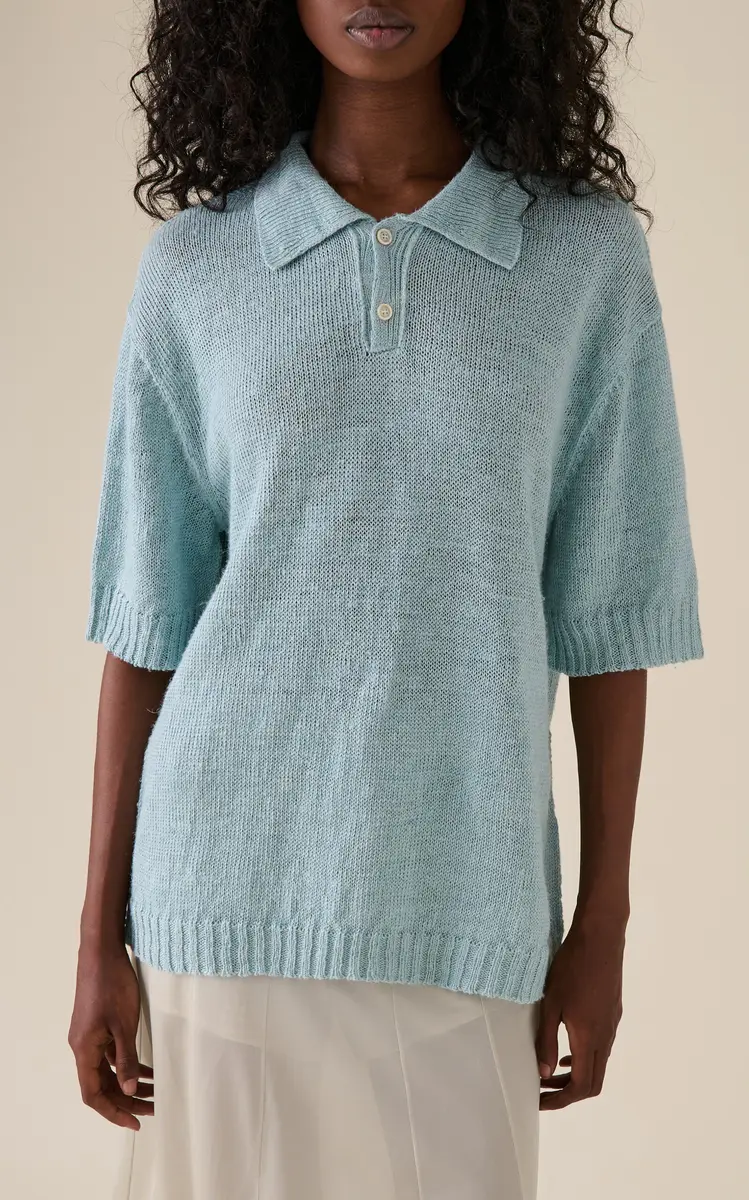 Maison Margiela Hemp Polo Shirt | Thumbnail 3 Maison Margiela Hemp Polo Shirt | Thumbnail 3