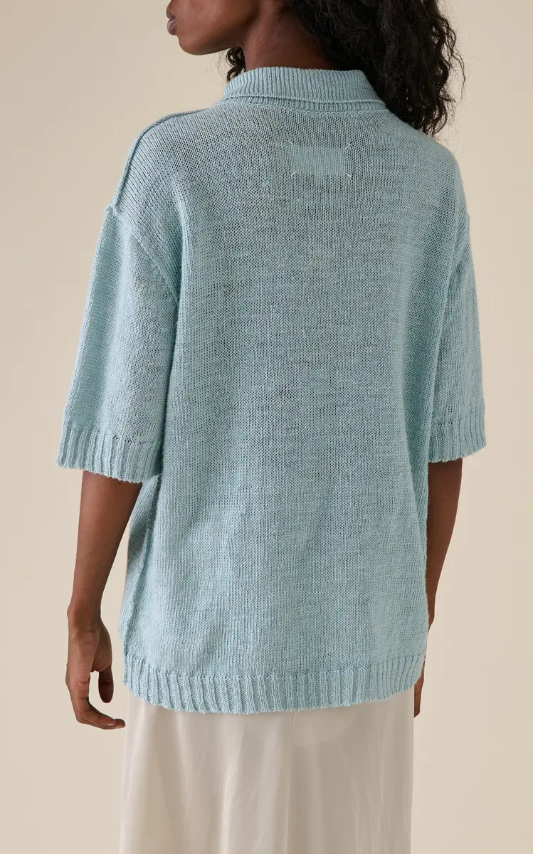 Maison Margiela Hemp Polo Shirt | Thumbnail 4 Maison Margiela Hemp Polo Shirt | Thumbnail 4