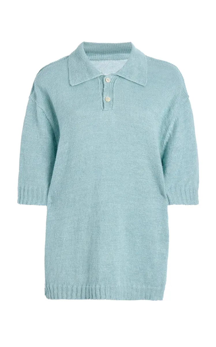Maison Margiela Hemp Polo Shirt | Thumbnail 6 Maison Margiela Hemp Polo Shirt | Thumbnail 6