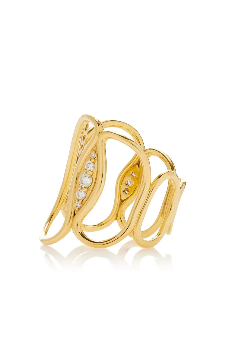 Fernando Jorge Fluid 18K Yellow Gold Diamond Ring | Thumbnail 4 Fernando Jorge Fluid 18K Yellow Gold Diamond Ring | Thumbnail 4