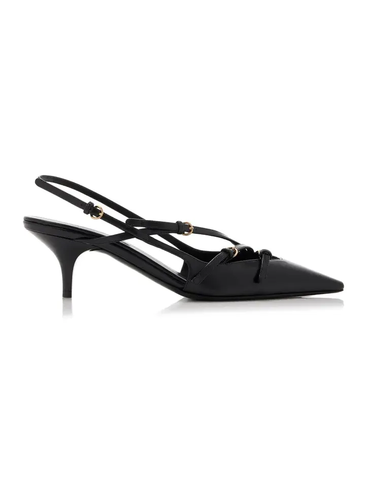 Leather Slingback Pumps