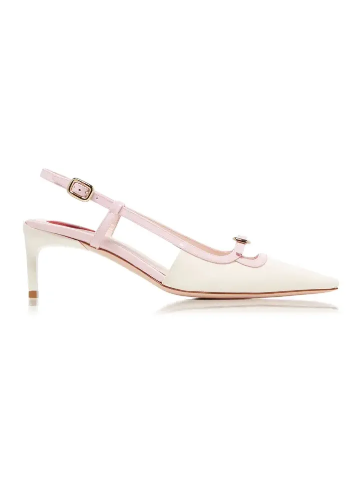 Mini-Buckle Patent Leather Slingback Pumps Mini-Buckle Patent Leather Slingback Pumps