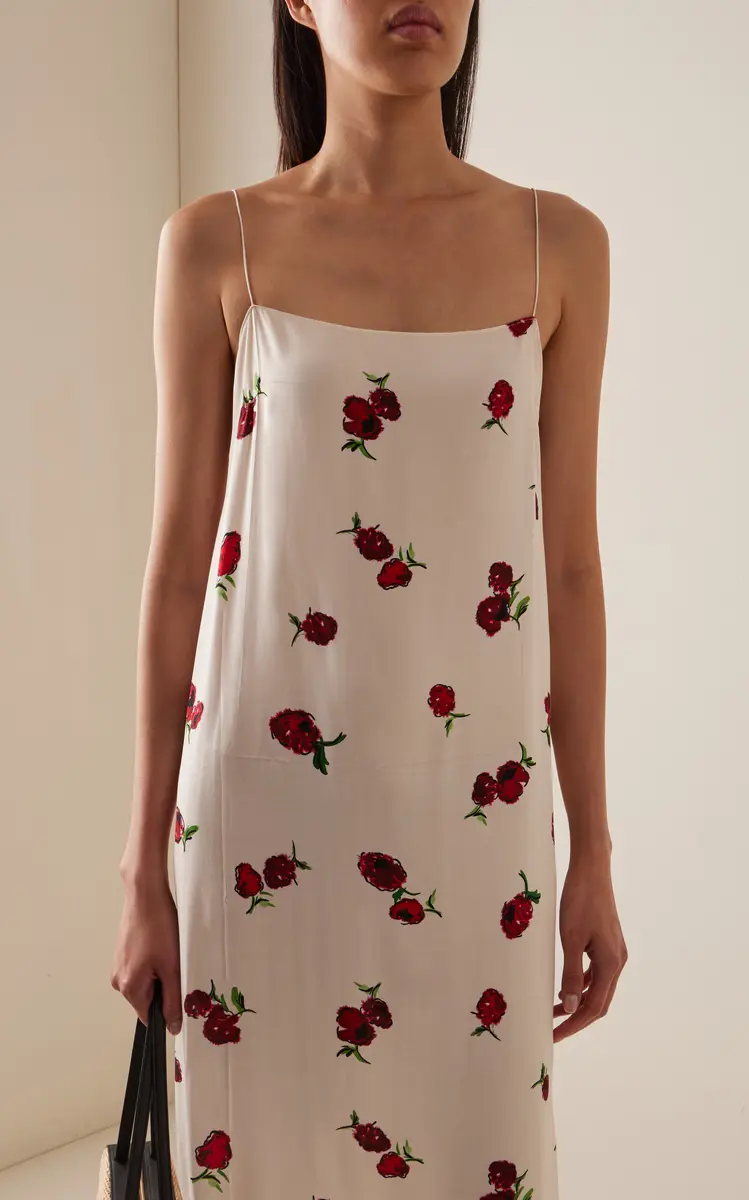 Khaite Sicily Printed Silk Midi Dress | Thumbnail 15 Khaite Sicily Printed Silk Midi Dress | Thumbnail 15