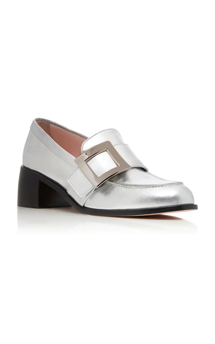 Roger Vivier Viv' Rangers Buckle-Embellished Metallic Leather Loafers | Thumbnail 5 Roger Vivier Viv' Rangers Buckle-Embellished Metallic Leather Loafers | Thumbnail 5