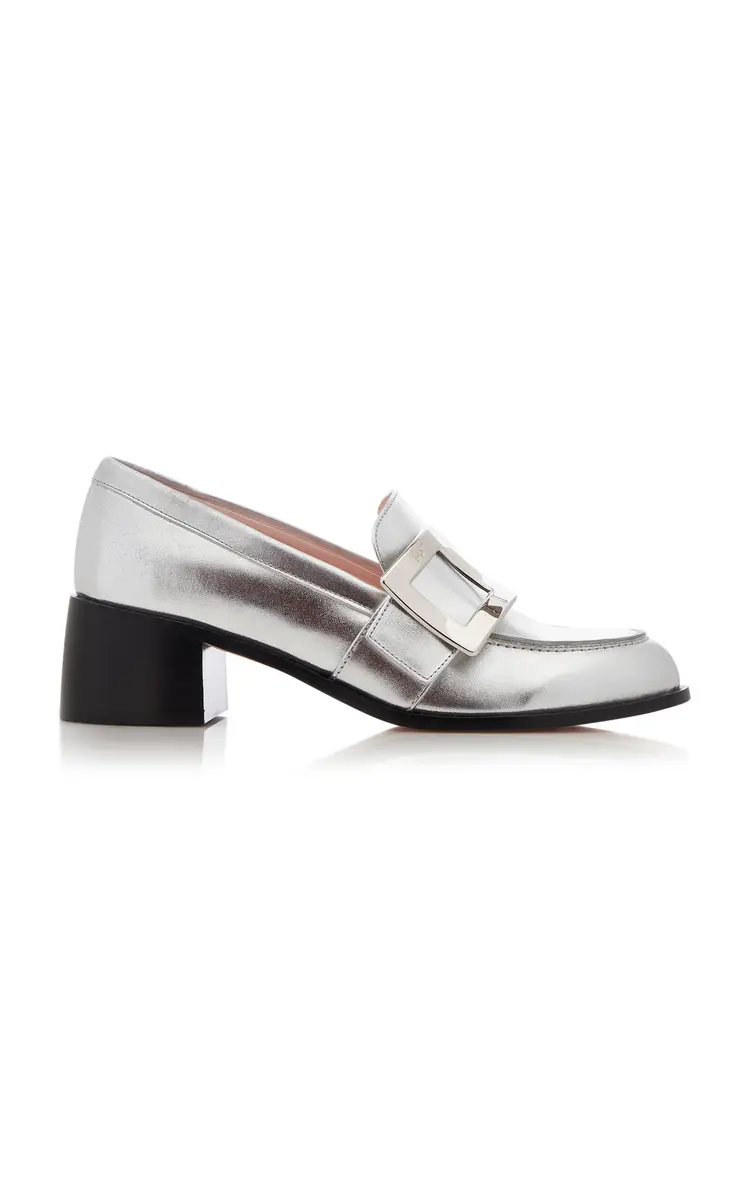 Roger Vivier Viv' Rangers Buckle-Embellished Metallic Leather Loafers | Thumbnail 6 Roger Vivier Viv' Rangers Buckle-Embellished Metallic Leather Loafers | Thumbnail 6