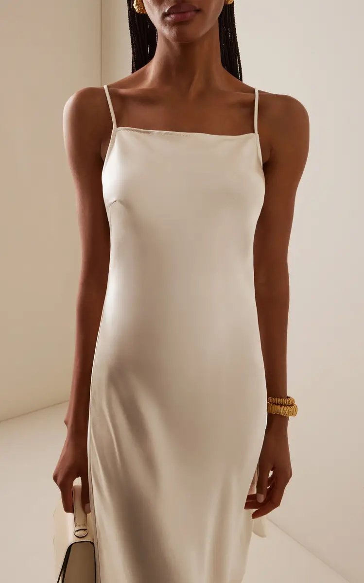 By Malene Birger Exclusive Leviana Satin Midi Dress | Thumbnail 4 By Malene Birger Exclusive Leviana Satin Midi Dress | Thumbnail 4