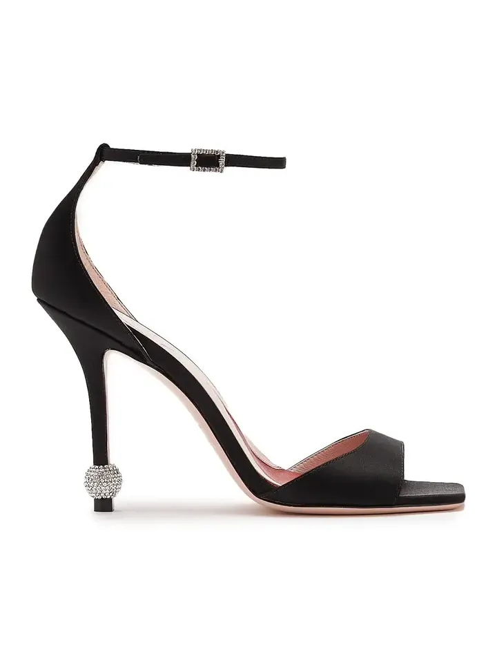 I Love Vivier Strass-Detail Satin Sandals