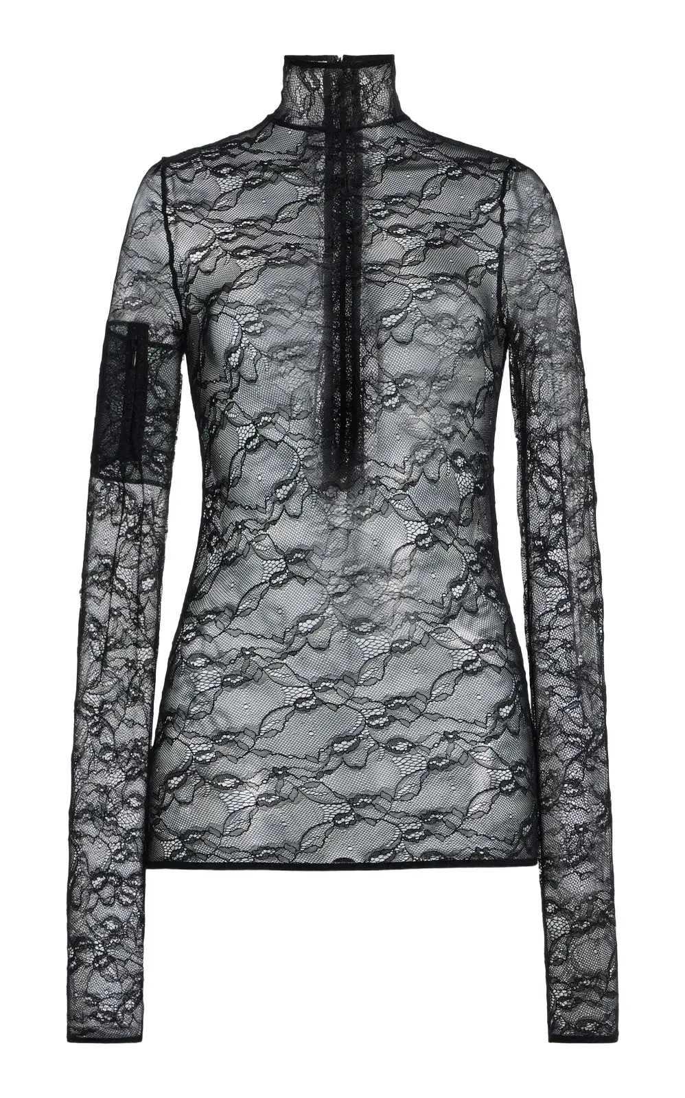 Courrèges Lace Mockneck Top