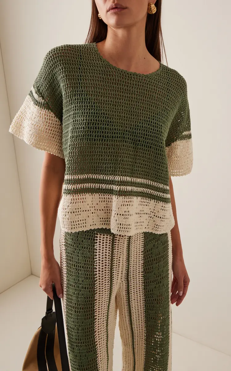 All That Remains Exclusive Willow Lace-Detailed Crocheted-Cotton Top | Thumbnail 3