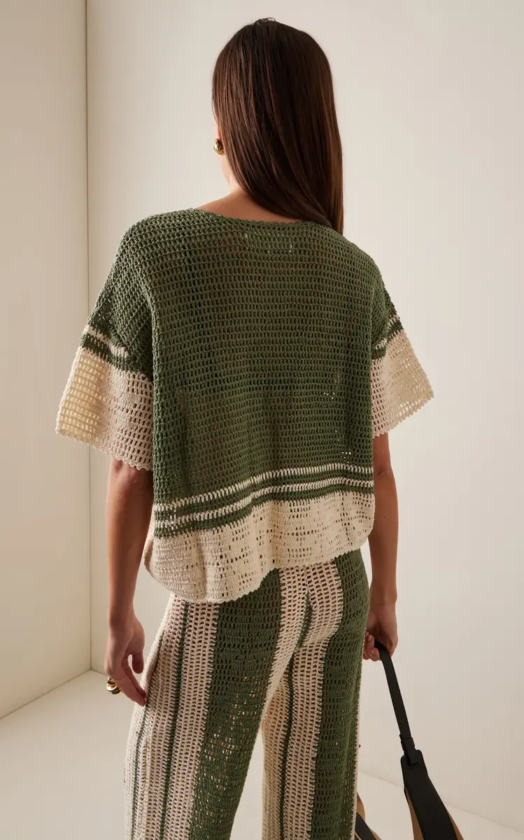 All That Remains Exclusive Willow Lace-Detailed Crocheted-Cotton Top | Thumbnail 5