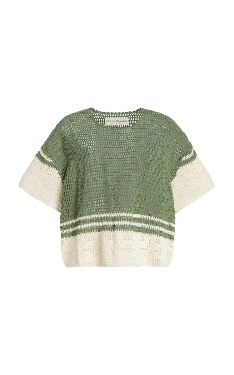 All That Remains Exclusive Willow Lace-Detailed Crocheted-Cotton Top