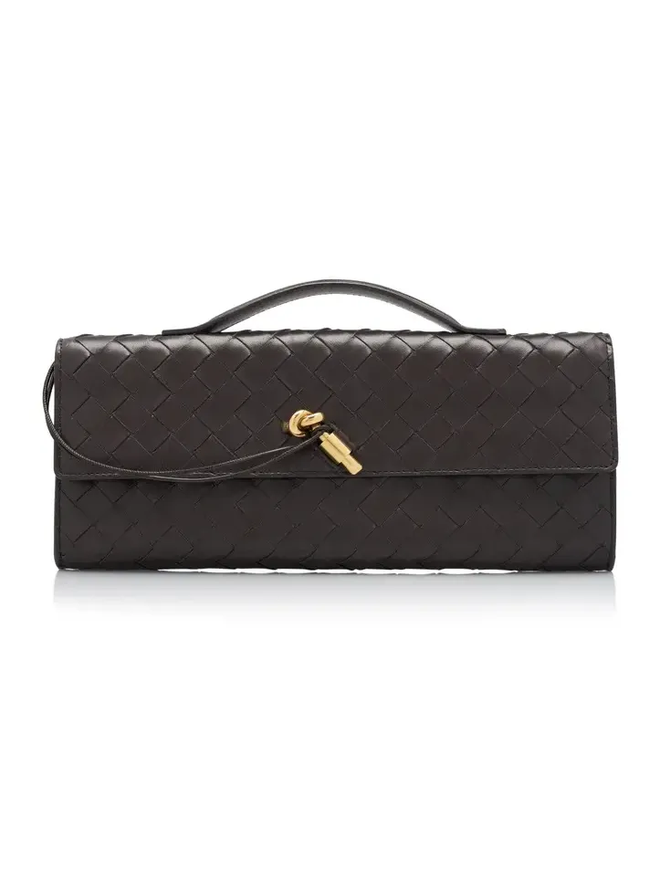 Knot Long Intrecciato Leather Clutch