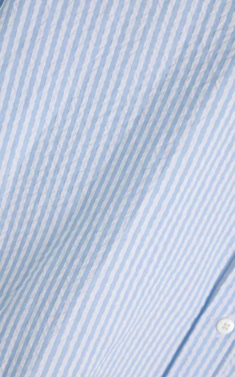 With Nothing Underneath Exclusive The Weekend Striped Cotton-Seersucker Shirt | Thumbnail 13 With Nothing Underneath Exclusive The Weekend Striped Cotton-Seersucker Shirt | Thumbnail 13