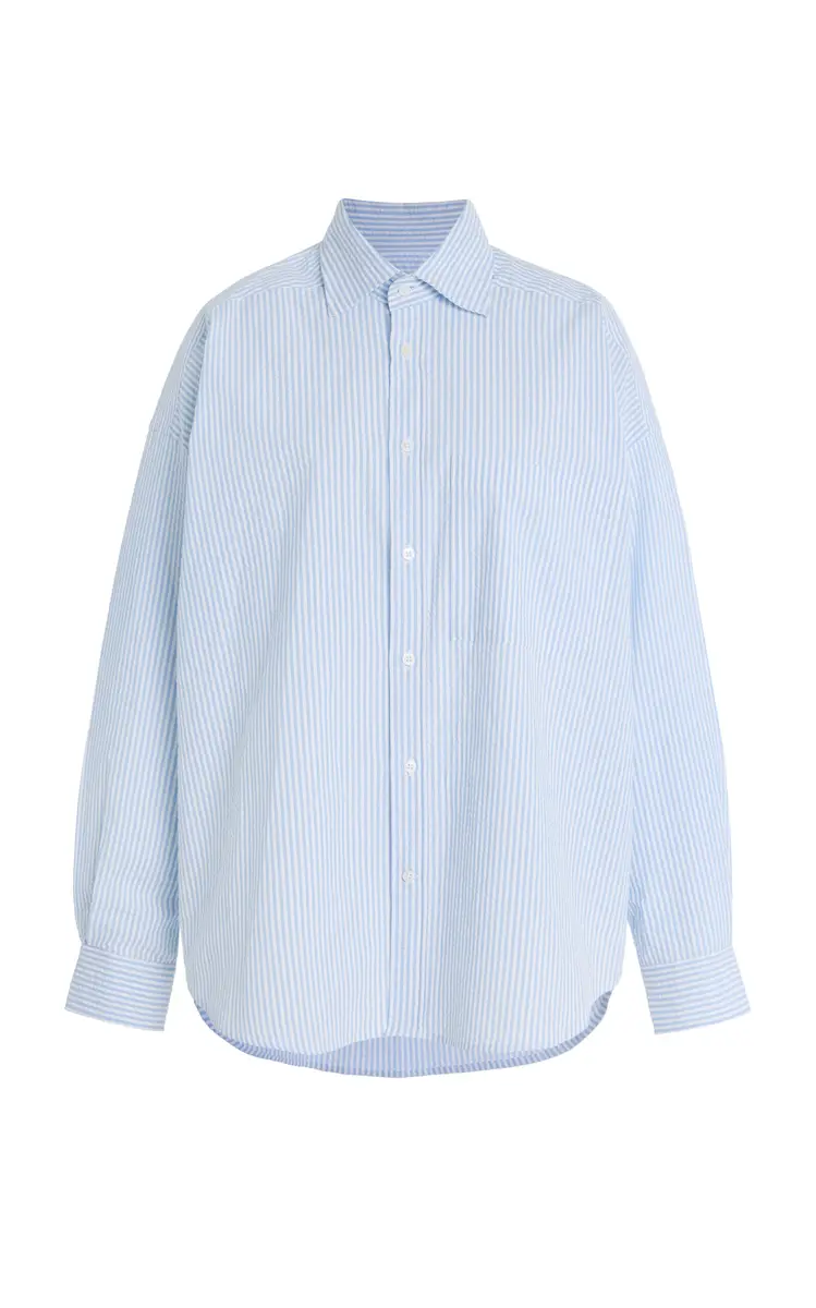 With Nothing Underneath Exclusive The Weekend Striped Cotton-Seersucker Shirt | Thumbnail 14 With Nothing Underneath Exclusive The Weekend Striped Cotton-Seersucker Shirt | Thumbnail 14