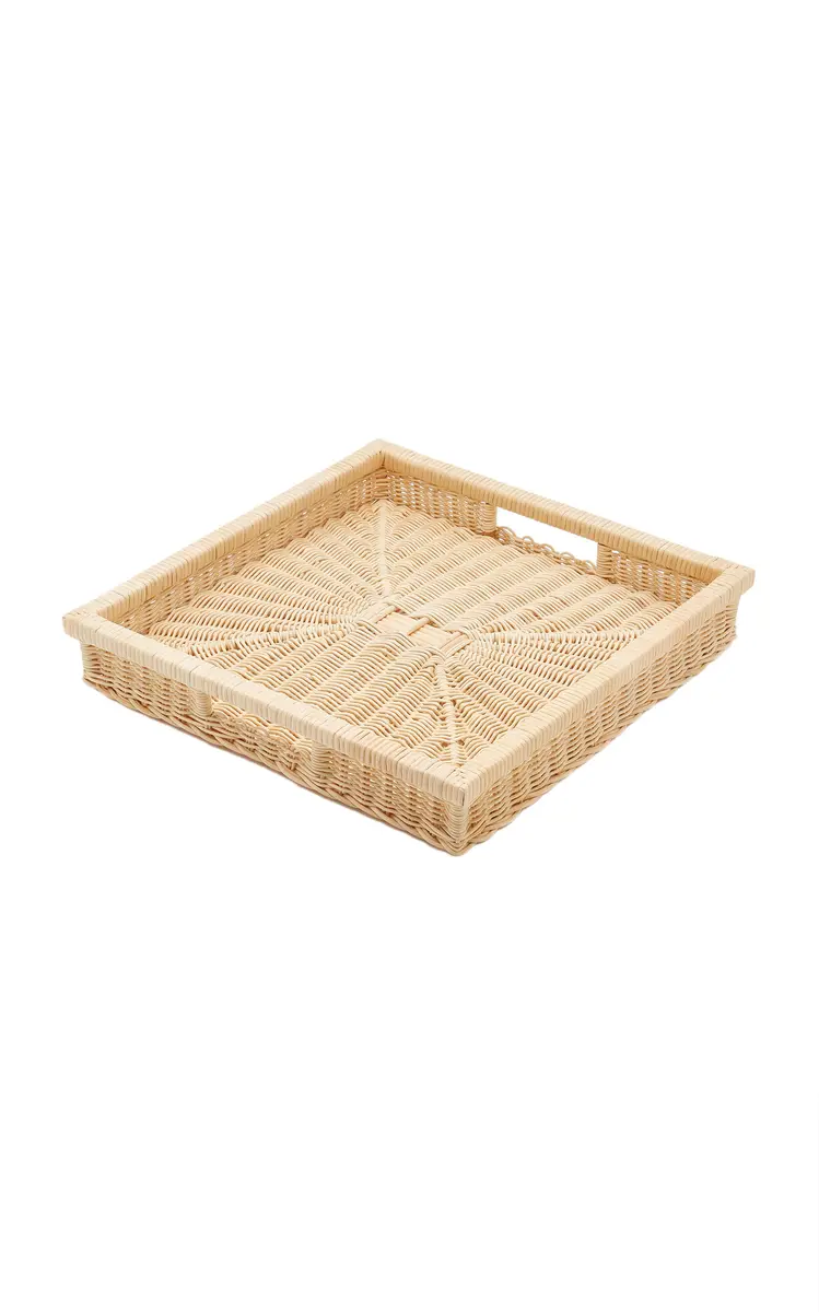 Moda Domus Wicker Square Tray - Neutral | Image 1 Moda Domus Wicker Square Tray - Neutral | Image 1