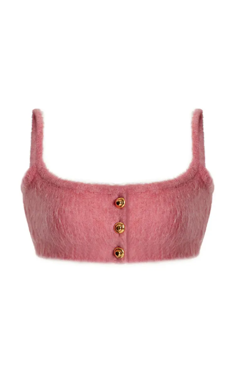 Miu Miu Wool Boucle Cropped Top | Thumbnail 6 Miu Miu Wool Boucle Cropped Top | Thumbnail 6